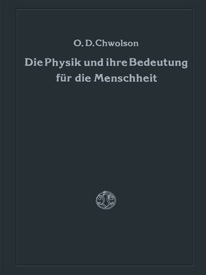 cover image of Die Physik und ihre Bedeutung für die Menschheit